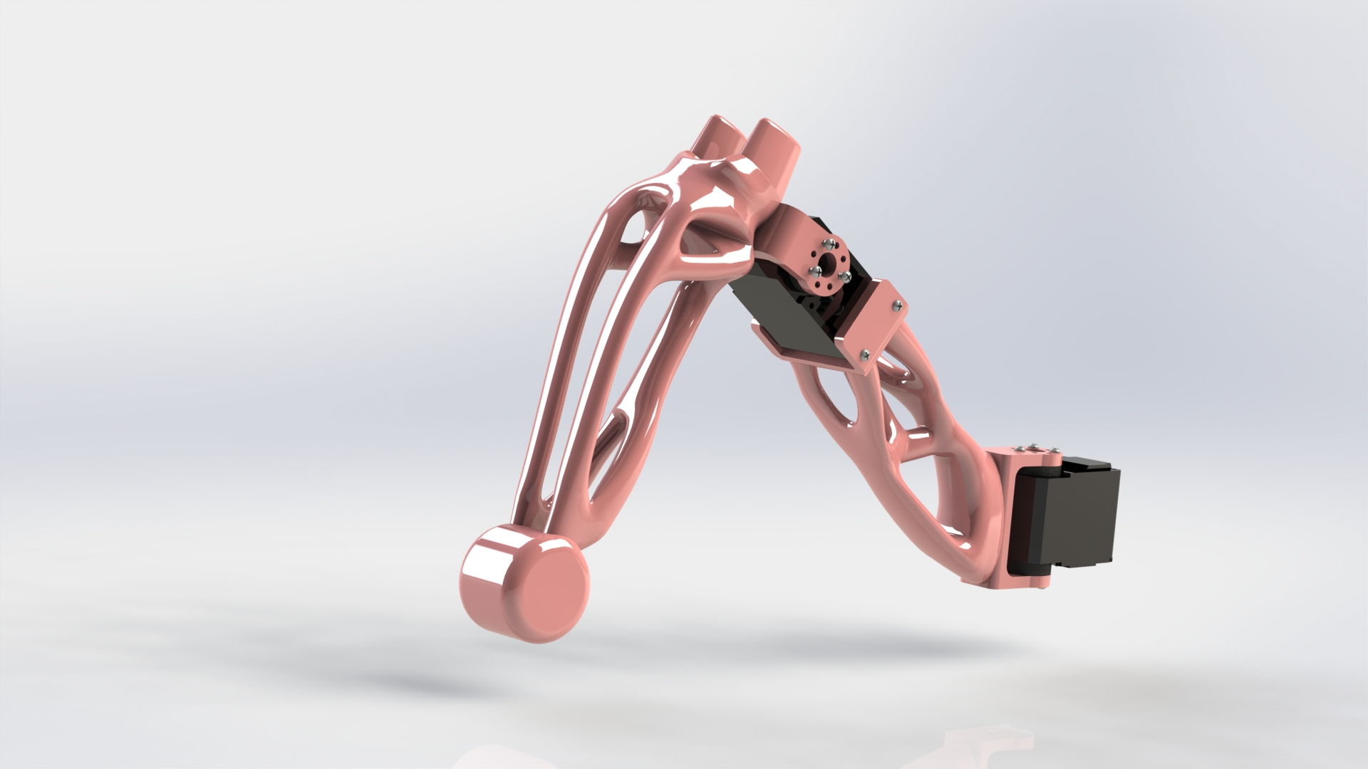 Topology-optimized leg